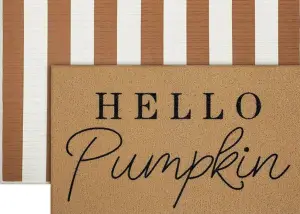 Layered front porch welcome mat...Hello Pumpkin